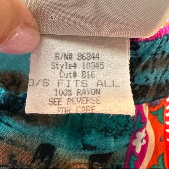 Vintage Skirt Maxi 80s Hippy Boho Gypsy Southwestern Aztec USA Native American - Picture 12 of 15